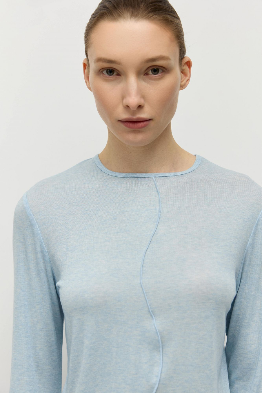 Лонгслив с рельефным швом