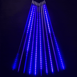 Гирлянда Тающие сосульки 10*0.8 м., 24V., 720 синих LED ламп, коннектор, черный ПВХ, LTC (CCL720-10-1B)