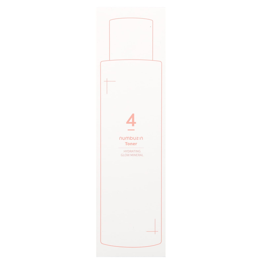 Numbuzin, № 4 увлажняющий минеральный тонер для сияния кожи, 200 мл (6,76 жидк. унции)