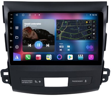 Магнитола для Mitsubishi Outlander XL, Peugeot 4007, Citroen C-Crosser - FarCar BM056M на Android 12, QLED, ТОП процессор, 4+32, CarPlay, 4G SIM-слот