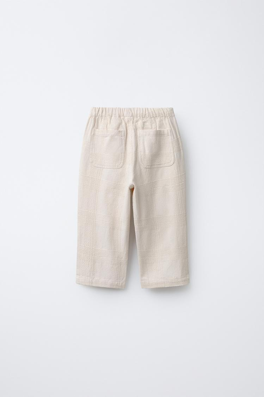 ZARA БРЮКИ ИЗ РЕЛЬЕФНОЙ ТКАНИ, ЭКРЮ