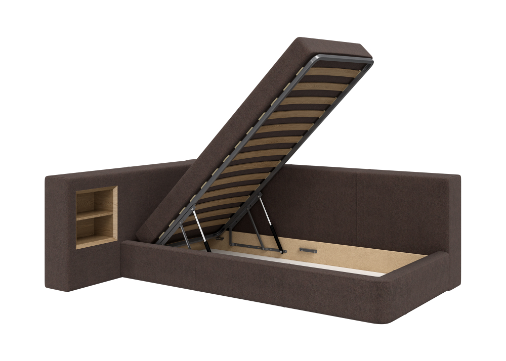 Диван-кровать Cube c нишей M (шоколад, твид)