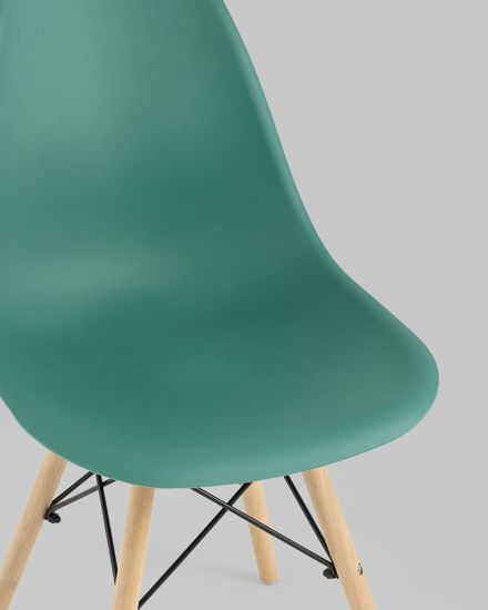Стул Eames Style DSW серо-зеленый x4 (разборный каркас)