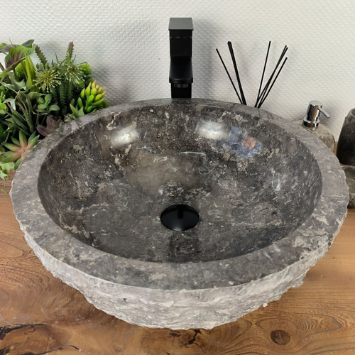 Раковина из мрамора Erozy Grey EM-64527 46*46*15 0186