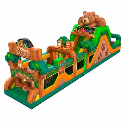 Надувная полоса препятствий «Лесная сказка», 17×3,3×5,7 м