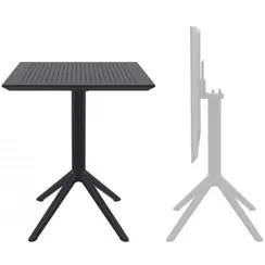 Стол пластиковый складной Sky Folding, 60х60 см, черный