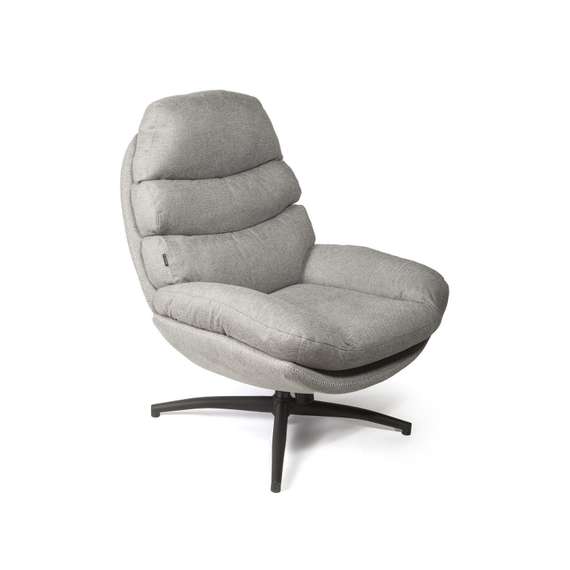 Крутящееся кресло-качалка Sven, серая рогожка