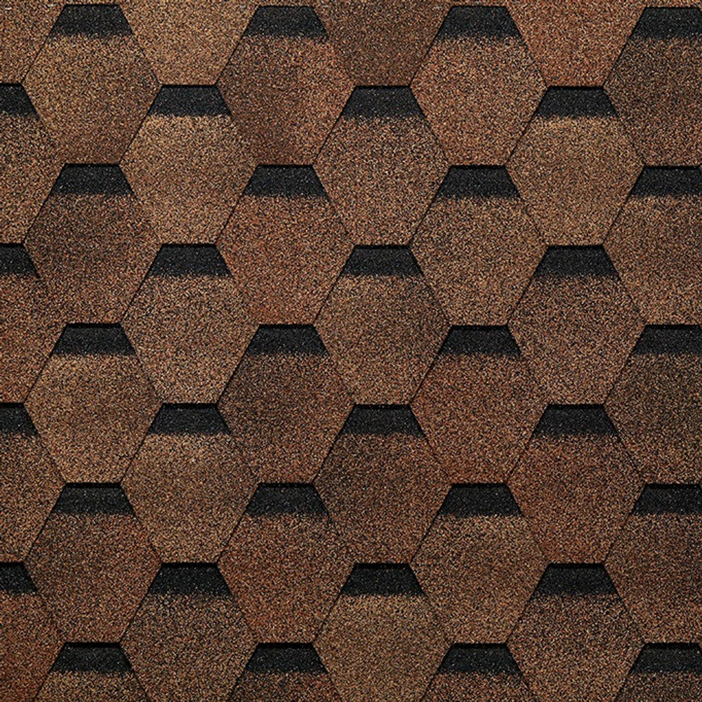 Черепица гибкая Docke PIE Eurasia Шестигранник светло-коричневая
