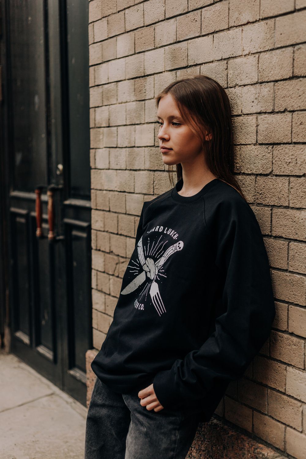 Лонгслив Hardlunch Fork and Knife черный