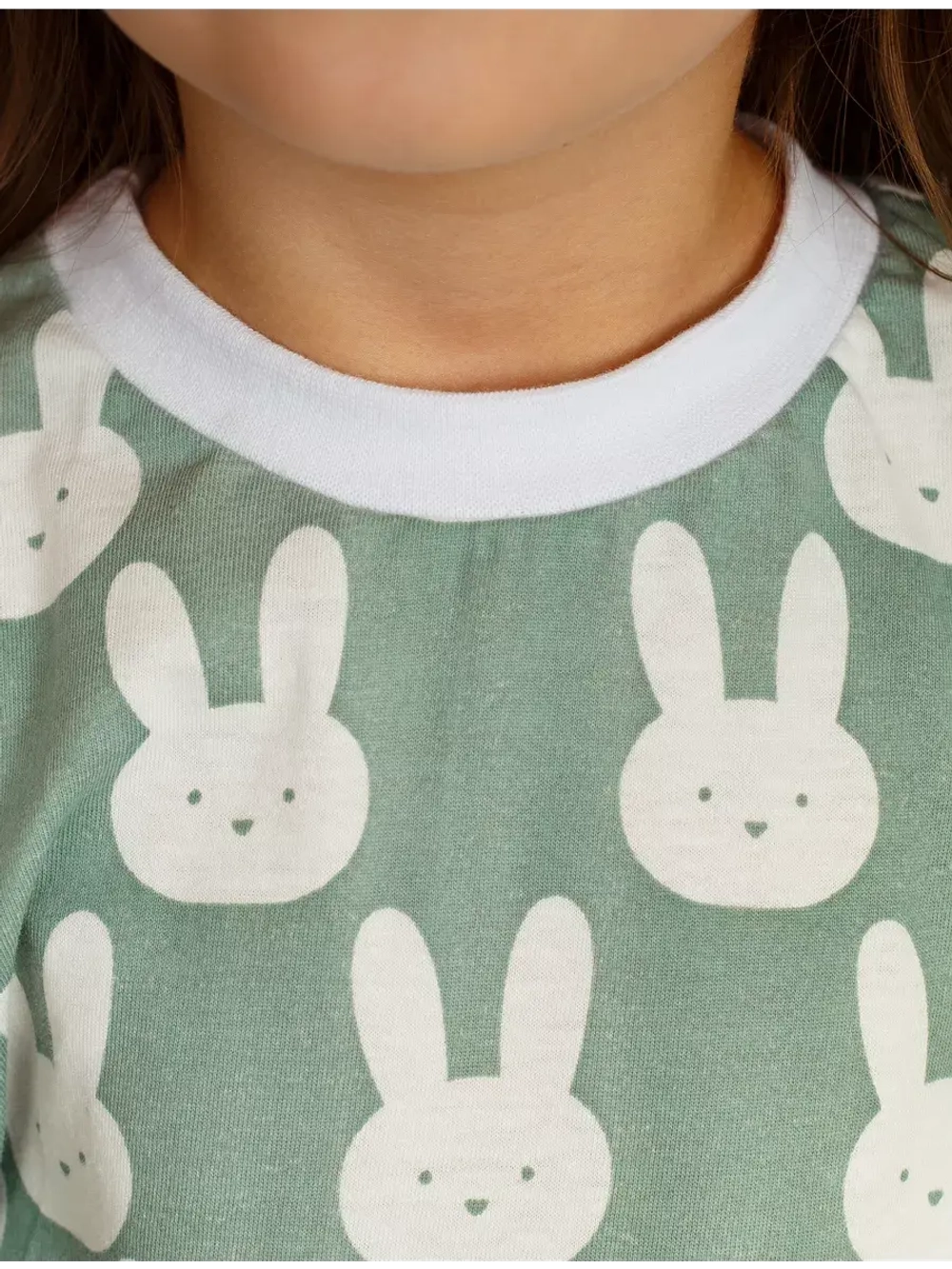 Пижама из натурального хлопка с зайчиками детская