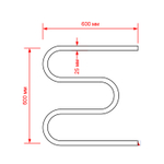 Полотенцесушитель MIXLINE SIMPLE M 60x60 (кнопочный выкл, 222 Вт)