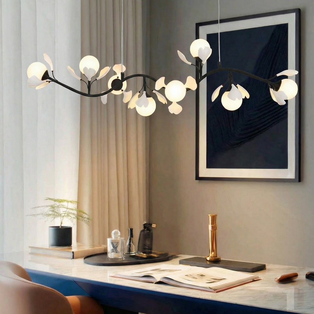 799087 Люстра CERAMO BW 8х6W(led) G9 ЧЕРНЫЙ/БЕЛЫЙ