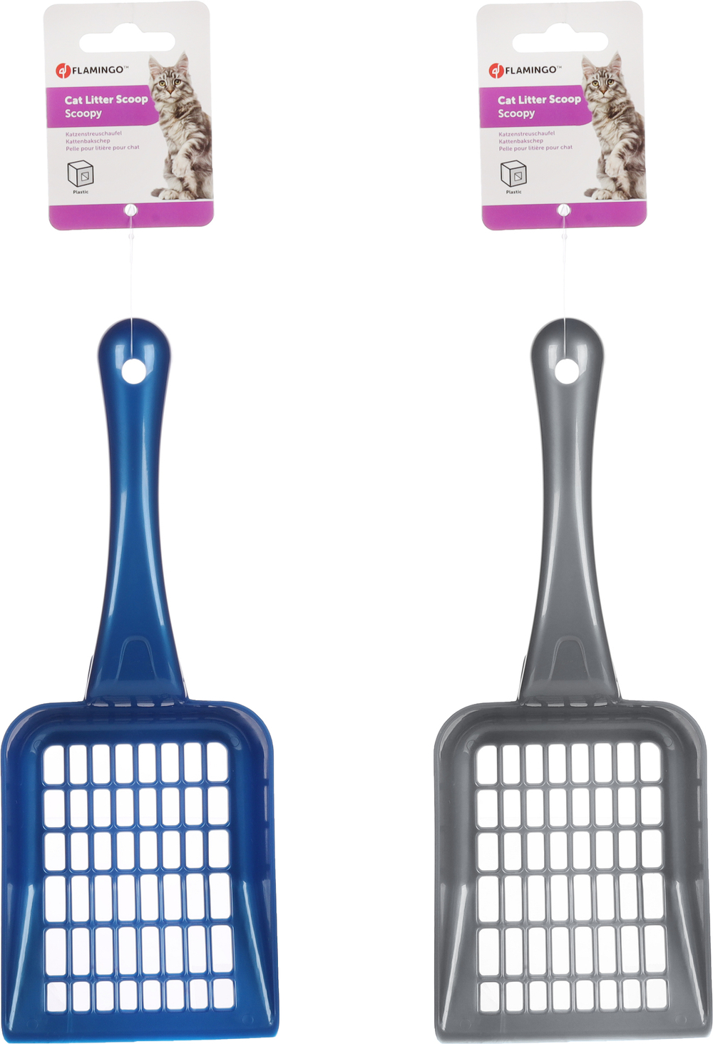 Совок Scoopy с отверстиями, для кошачьего туалета, 26,6 см в ассортименте, Flamingo