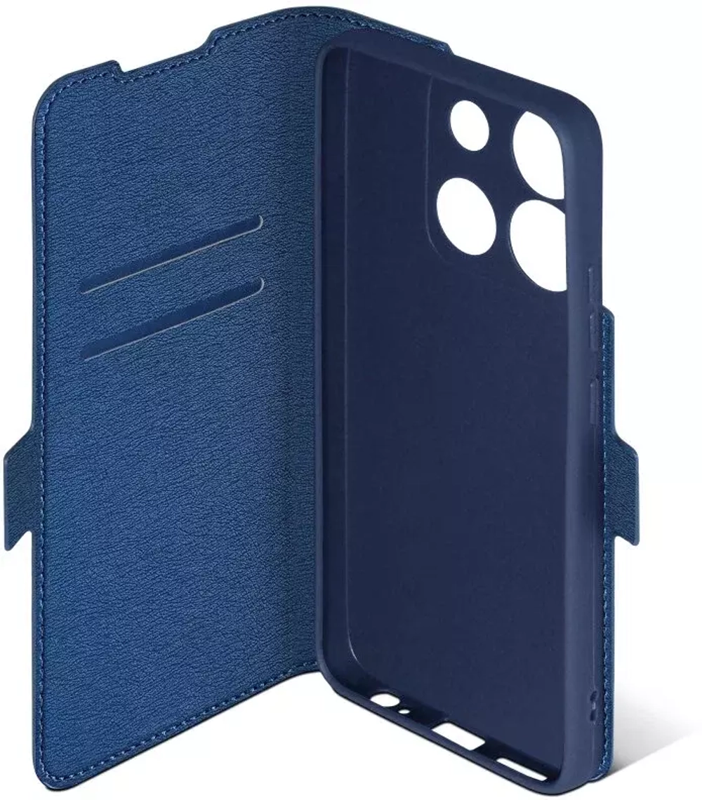 Чехол с флипом для Infinix Smart 7 Plus DF blue