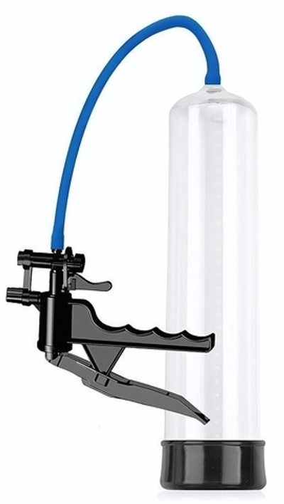 Прозрачная вакуумная помпа Sex Expert с ручным насосом (Цвет: прозрачный)