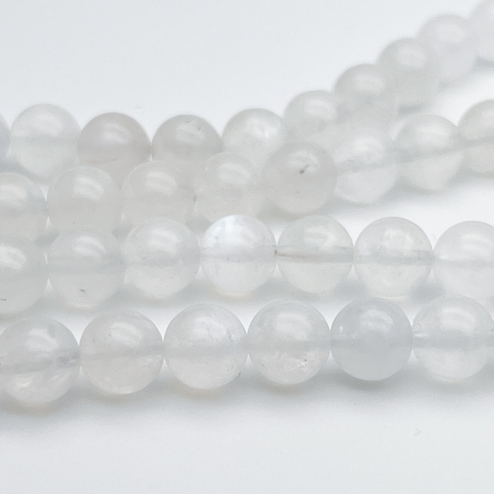 Лунный камень (высокое качество!), диаметр 9,1-9,3 мм, цена за 10 шт (1/4 нити)