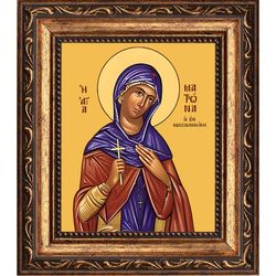 Матрона Солунская (Фессалоникийская) мученица. Икона на холсте.