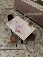 Обеденный стол "Орхидея белая" 110x70 см