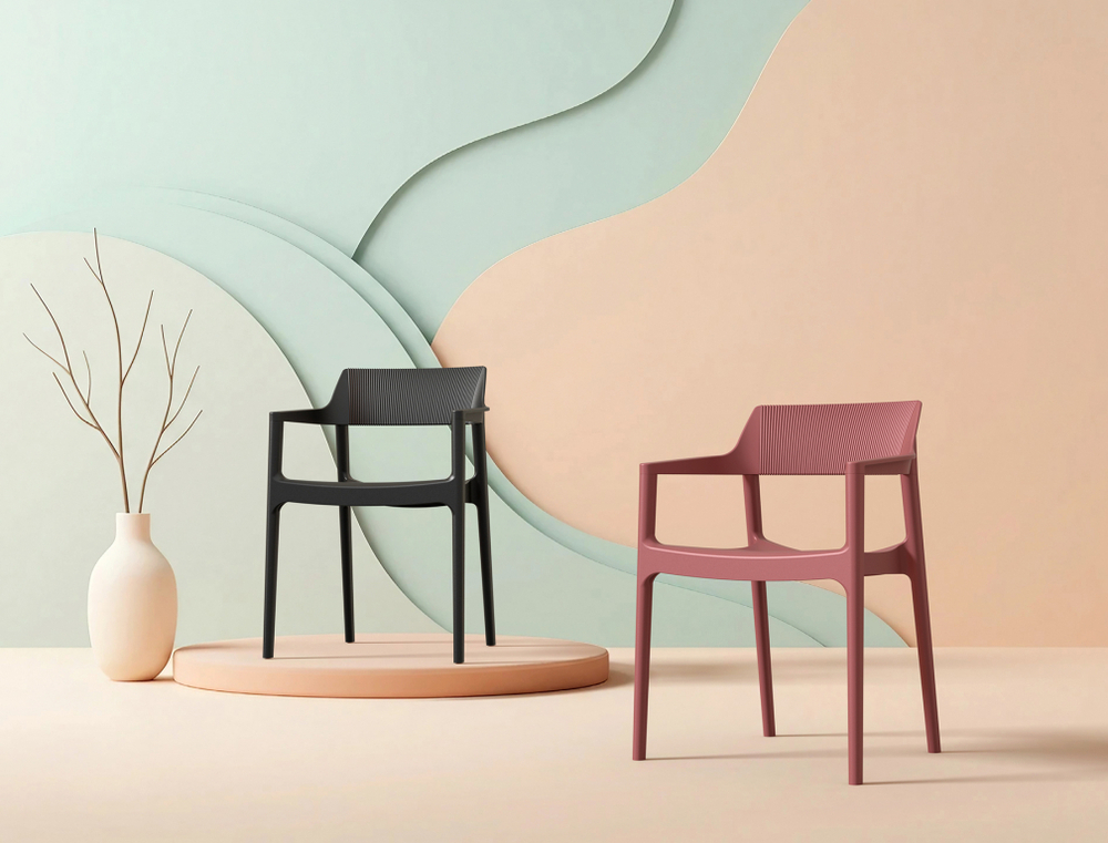 Кресло пластиковое Siesta Contract Tulum, черный