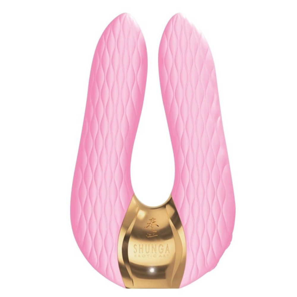 Розовый двойной вибростимулятор AIKO с двумя моторами