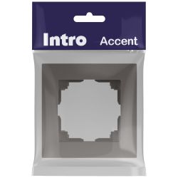 Рамка для розеток и выключателей Intro Accent 6-501-09 на 1 пост, СУ, титан | Intro