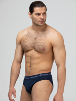 Мужские трусы-слипы с широкой фирменной резинкой (Размер: M) (Цвет: белый)