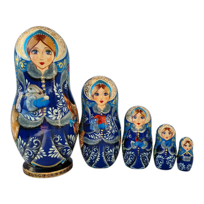 Матрёшка 21см "С зайкой" 5мест