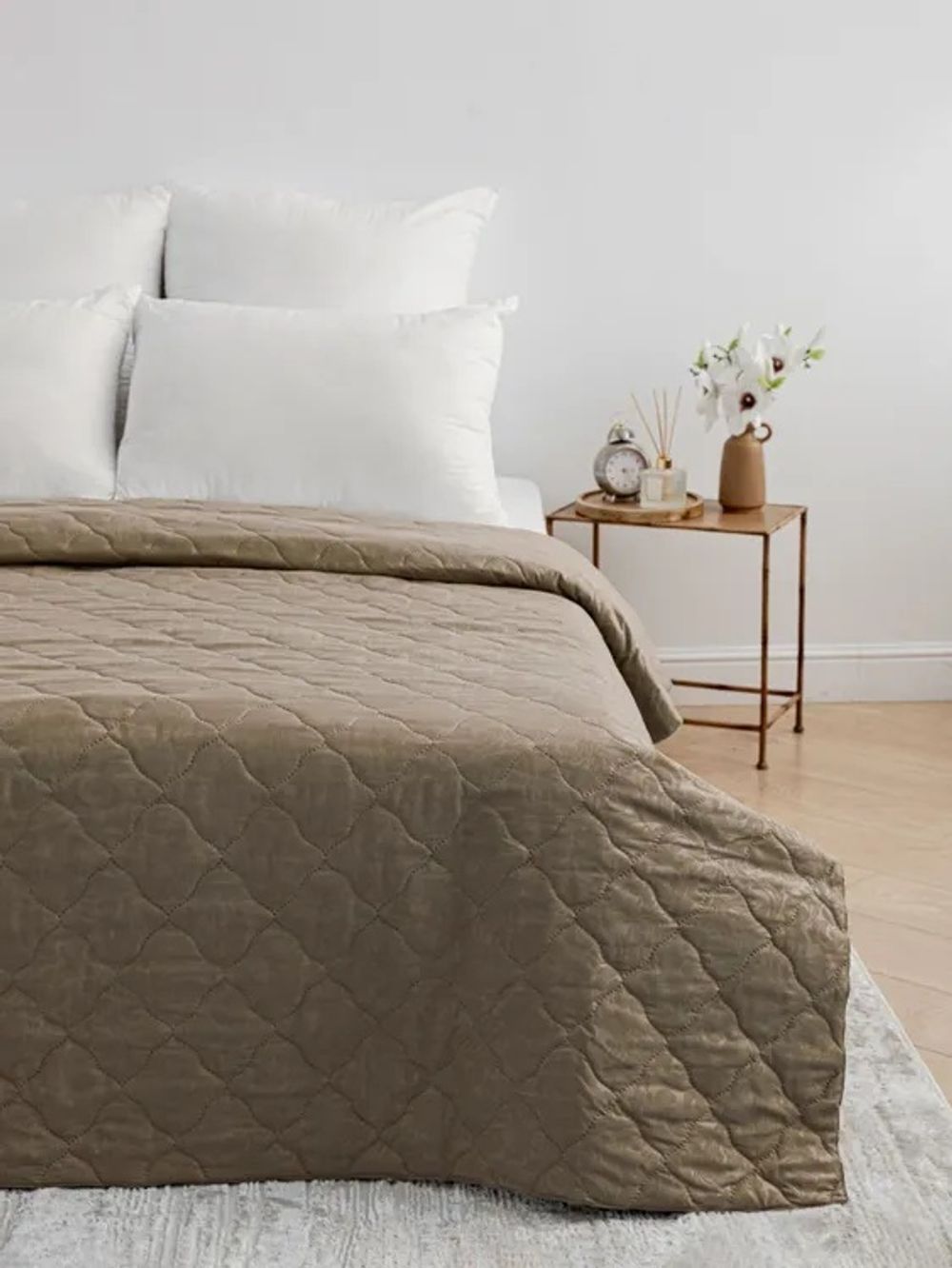 Покрывало микрофибра 240х215, бежевый