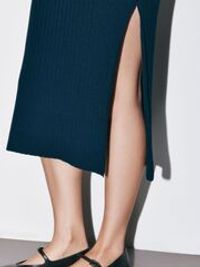 Платье сарафан вязаное "Темно-синее" женское