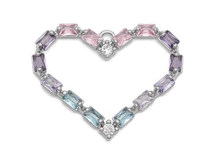 Подвеска "Сердце" 20мм, со стразами