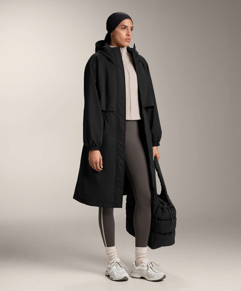 OYSHO Легинсы Compressive светоотражающие с высокой посадкой и длиной до щиколотки, угольный