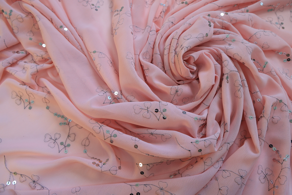 Шифон вышивка пайетки