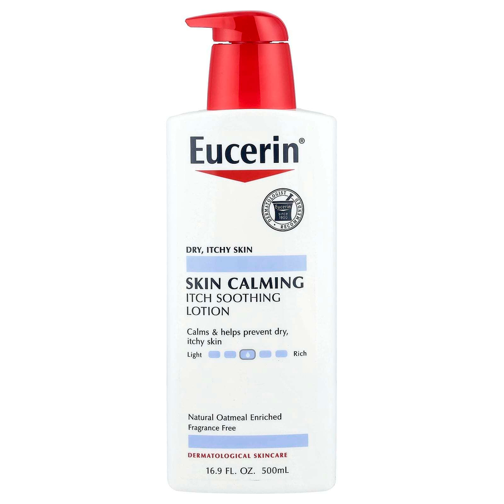 Eucerin, успокаивающий лосьон для кожи, без отдушки, 500 мл (16,9 жидк. унции)