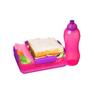 Набор Sistema &quot;Lunch&quot;: ланч-бокс и бутылка, цвет Розовый