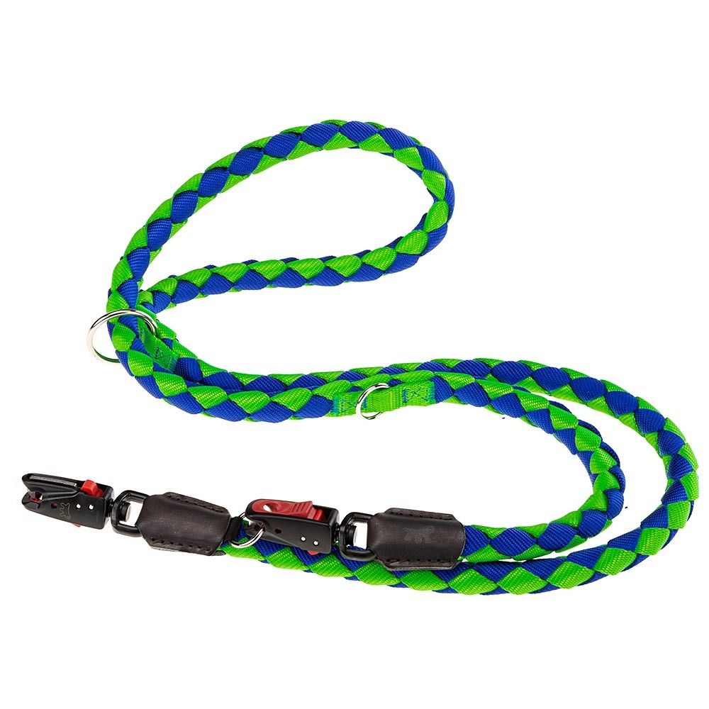 Поводок-перестежка Ferplast TWIST MATIC GA12/200 зеленый с синим 200 см