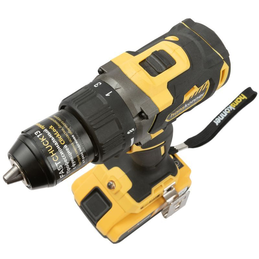 Дрель-шуруповерт Hanskonner HCD1865BL 18В 2х2,4 Ач