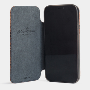 Чехол Benoit для iPhone 12 Pro Max из натуральной кожи питона, цвета Коньяк