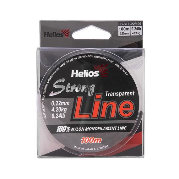 Леска Helios Strong Line Nylon Transparent 0,22mm/100 (HS-SLT-22/100)