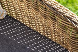 "Равенна" диван двухместный плетенный из ротанга, цвет соломенный