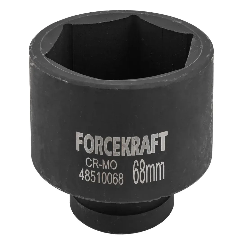 Головка ударная глубокая 1'', 68мм (6гр) FORCEKRAFT FK-48510068