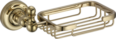 31022-E Мыльница настенная решётка (ЗОЛОТО) GANZER (20/1шт)