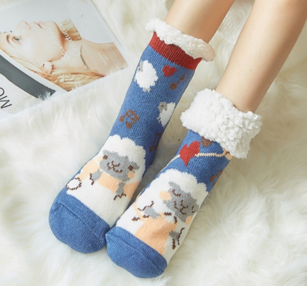 Носки женские высокие утепленные «Fashion ZIMA», пушистая Долли, высота 24см, р-р 36-39