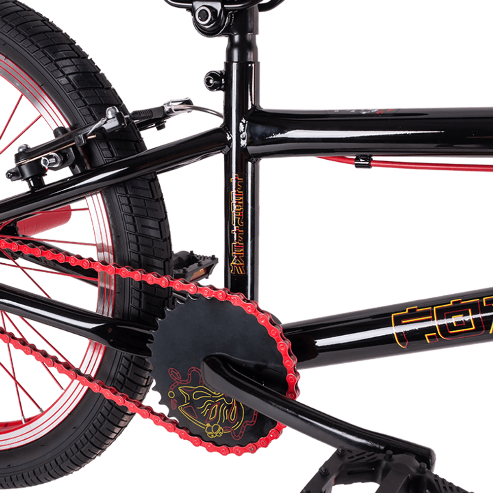 Велосипед BMX 20" Tech Team FOX черный с красным 2023