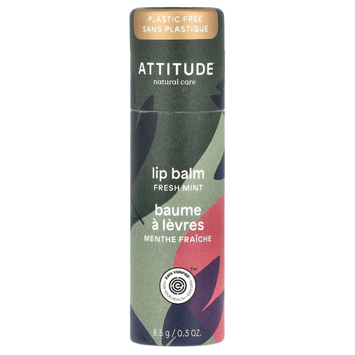 ATTITUDE, Leaves Bar ™, бальзам для губ, свежая мята, 8,5 г (0,3 унции)