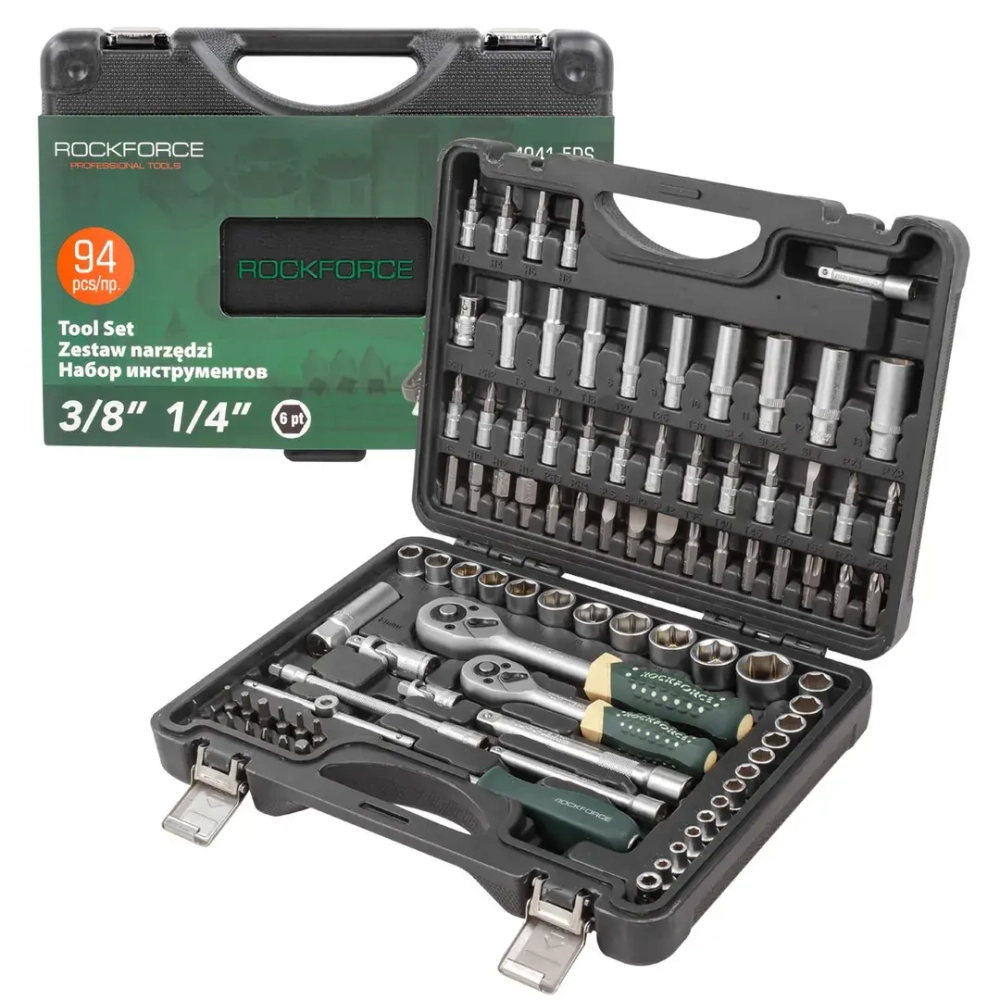 Набор инструментов 94 пр. 1/4''3/8''(6гр)(4-22мм) RockForce##Rock FORCE RF-4941-5DS-м