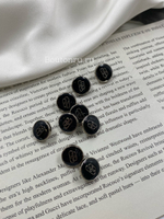 Пуговицы БЛНСГ серебристые лого черная эмаль