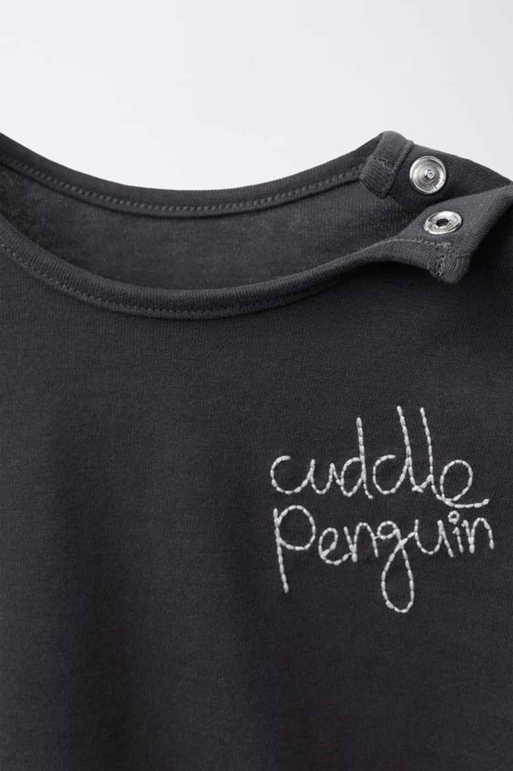 ZARA НАБОР ИЗ ТРЕХ ФУТБОЛОК С ПИНГВИНАМИ, СЕРЫЙ МЕЛАНЖ