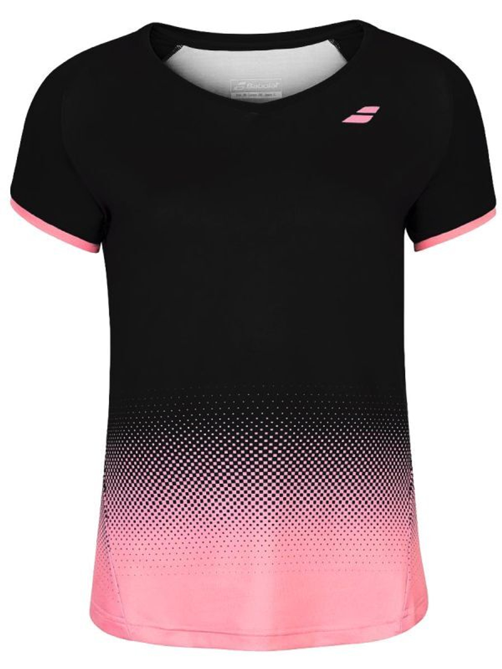 Женский топ теннисный Babolat Compete Cap Sleeve Top Women - black/geranium pink