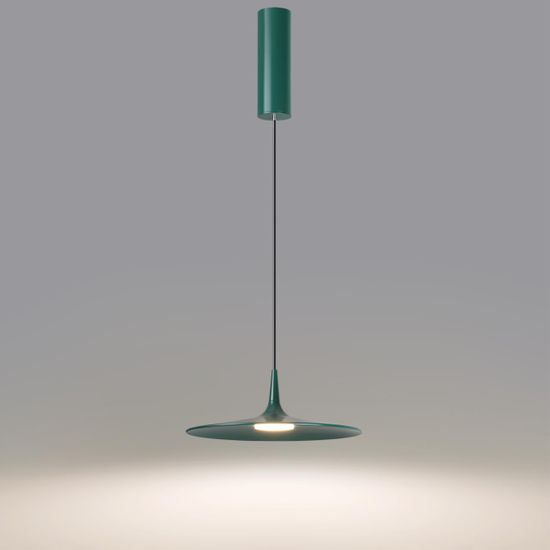 7037/12L HIGHTECH ODL25 000 темно-зеленый/металл/акрил Подвесной светильник IP20 LED 12W 3000K AC90-260V SOMBRA