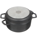 Кастрюля алюминий, антиприг, 3 л, с крыш, Биол, К302П